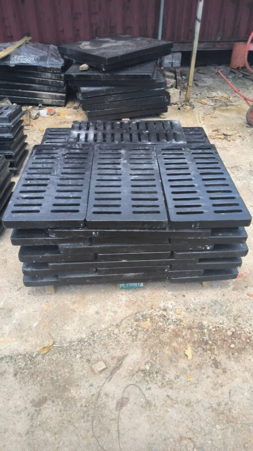 Song chắn rác bằng Composite không khung2